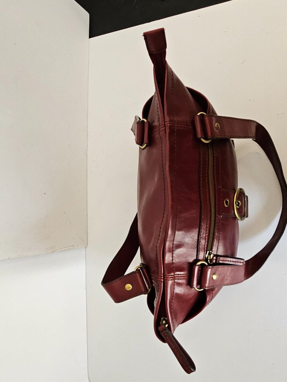 Relic Bag Red Faux Leather Casual Classic Shoulder - Picture 8 of 11